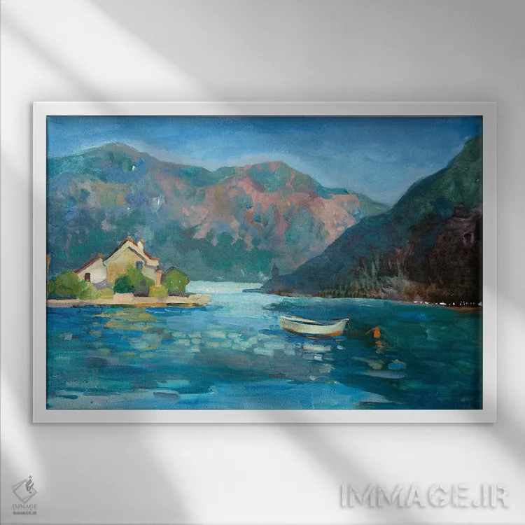 تابلو سپیدهدم روز تابستانی اثر آناستاسیا گریگوریوا - نمای قابدار سفید