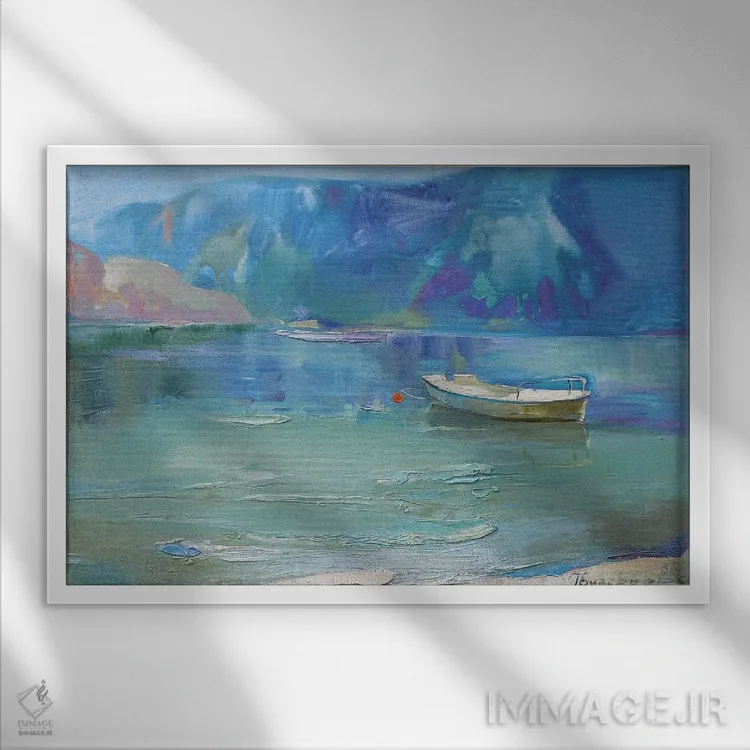 تابلو روز تابستانی صاف اثر آناستاسیا گریگوریوا - نمای قابدار سفید