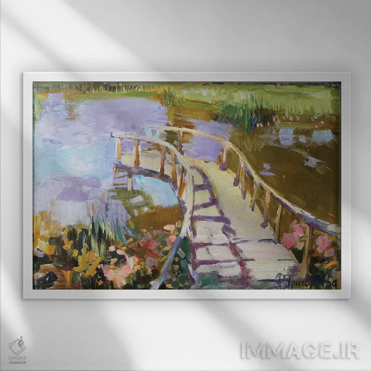 تابلو حال و هوای آفتابی اثر آناستاسیا گریگوریوا - نمای قابدار سفید