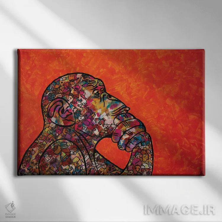تابلو حکیم اثر آموغ کاتیایان - نمای روبهرو روی دیوار