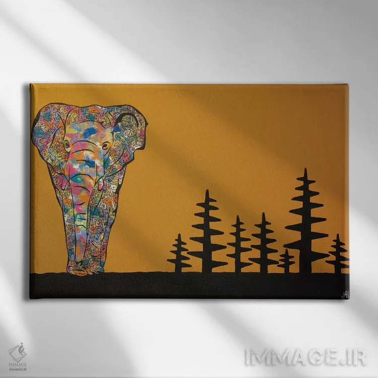 تابلو باهوش، پرده ۱ اثر آموغ کاتیایان - نمای روبهرو روی دیوار