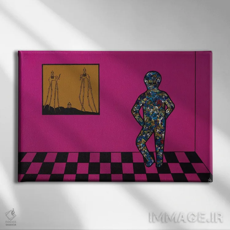 تابلو سرقت موزه اثر آموغ کاتیایان - نمای روبهرو روی دیوار