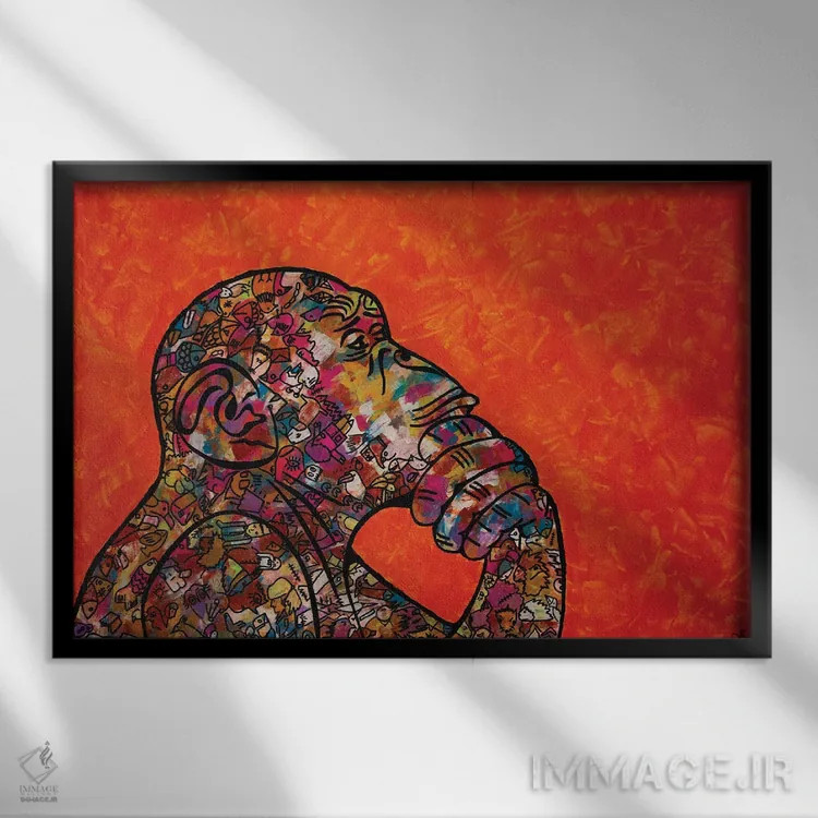 تابلو حکیم اثر آموغ کاتیایان - نمای قابدار مشکی