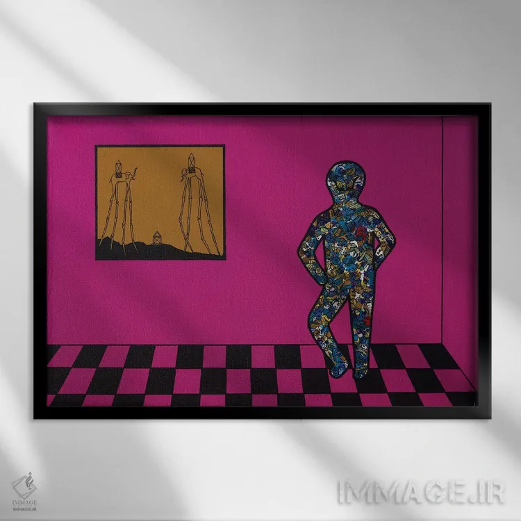 تابلو سرقت موزه اثر آموغ کاتیایان - نمای قابدار مشکی