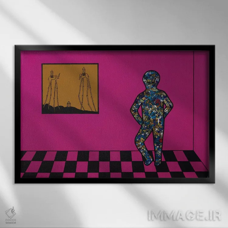 تابلو سرقت موزه اثر آموغ کاتیایان - نمای قابدار مشکی