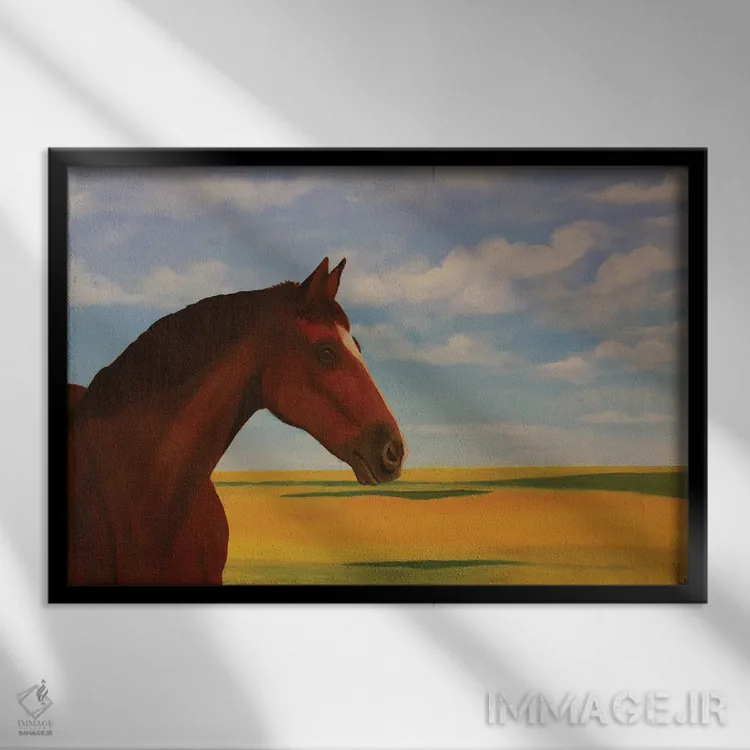 تابلو دونده اثر آموغ کاتیایان - نمای قابدار مشکی