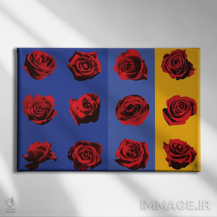 تابلو رزها ۱ اثر آلن ماگالون - نمای روبهرو روی دیوار