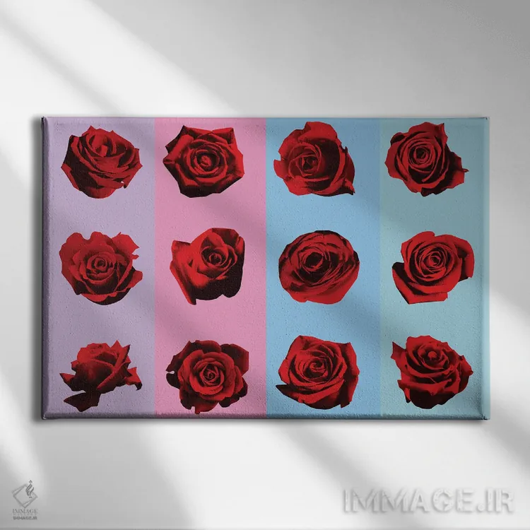 تابلو رزها ۲ اثر آلن ماگالون - نمای روبهرو روی دیوار