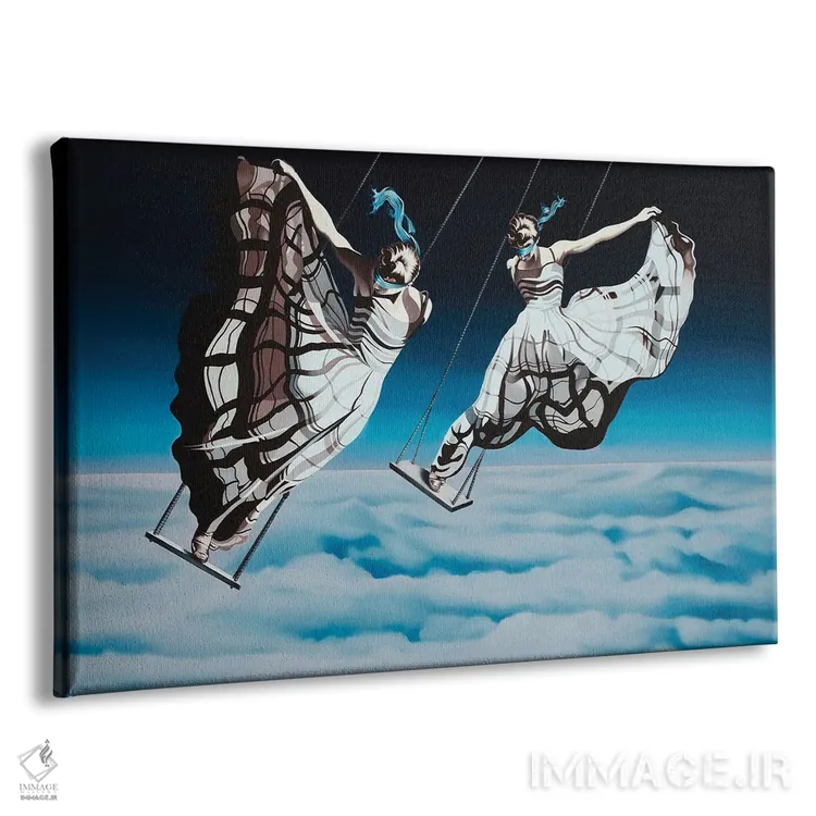 تابلو رقصندگان سوئینگ (یا: افراد اهل معاشرت آزاد؛ با توجه به کاربرد اثر) اثر آلن ماگالون - نمای پرسپکتیو محصول