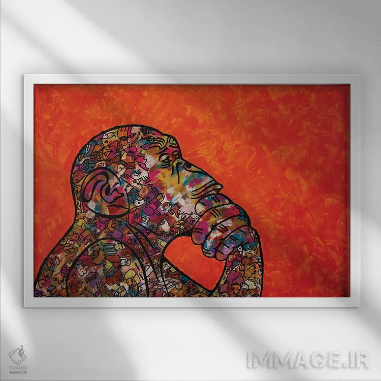 تابلو حکیم اثر آموغ کاتیایان - نمای قابدار سفید