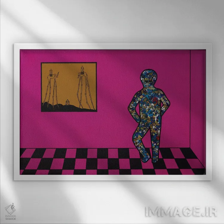 تابلو سرقت موزه اثر آموغ کاتیایان - نمای قابدار سفید