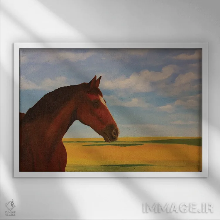 تابلو دونده اثر آموغ کاتیایان - نمای قابدار سفید