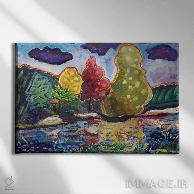 تابلو باغ رؤیایی بیستم اثر آنتئو گرمی - نمای روبهرو روی دیوار