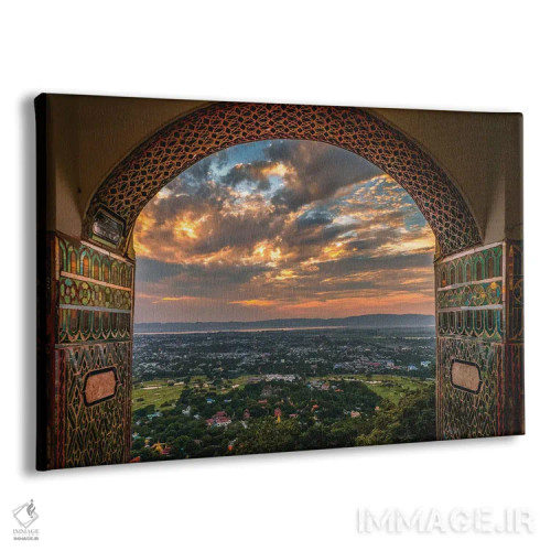 تابلو غروب معبد میانمار (قسمت اول) اثر الکس جی پرز - نمای پرسپکتیو محصول