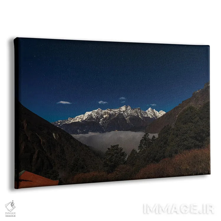تابلو کوهنوردی شب پرستاره در هیمالیا نپال اثر الکس جی پرز - نمای پرسپکتیو محصول