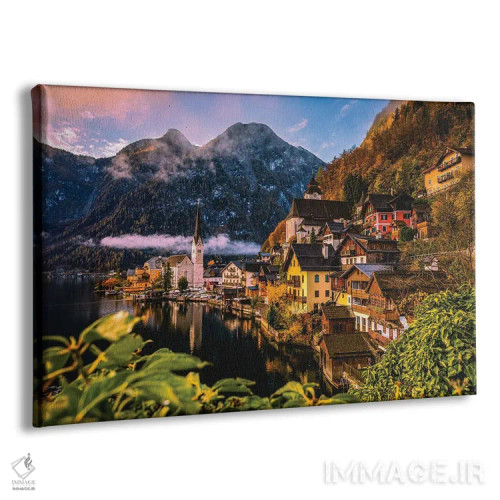 تابلو غروب روستای ساحلی هالشتات اتریش (قسمت اول) اثر الکس جی پرز - نمای پرسپکتیو محصول