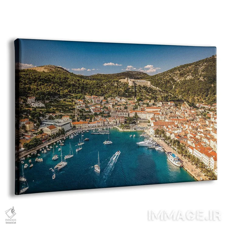 تابلو بندر هِوَار کرواسی اثر الکس جی پرز - نمای پرسپکتیو محصول