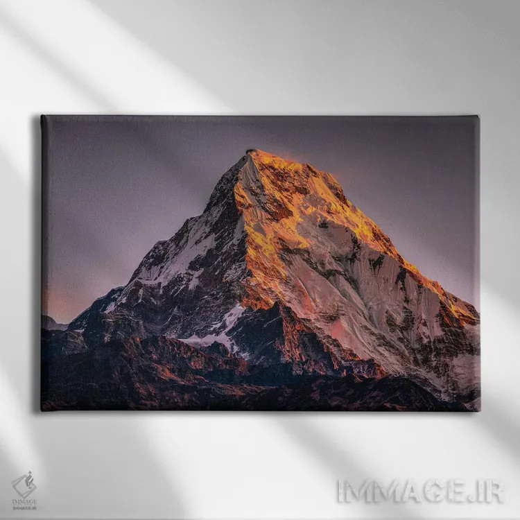 تابلو طلوع آفتاب قله اورست هیمالیا نپال اثر الکس جی پرز - نمای روبهرو روی دیوار