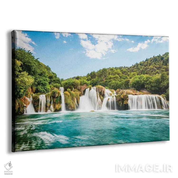 تابلو آبشار کرکا کرواسی (قسمت دوم) اثر الکس جی پرز - نمای پرسپکتیو محصول