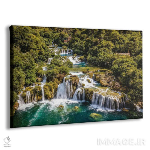 تابلو آبشار کرکا کرواسی (قسمت چهارم) اثر الکس جی پرز - نمای پرسپکتیو محصول