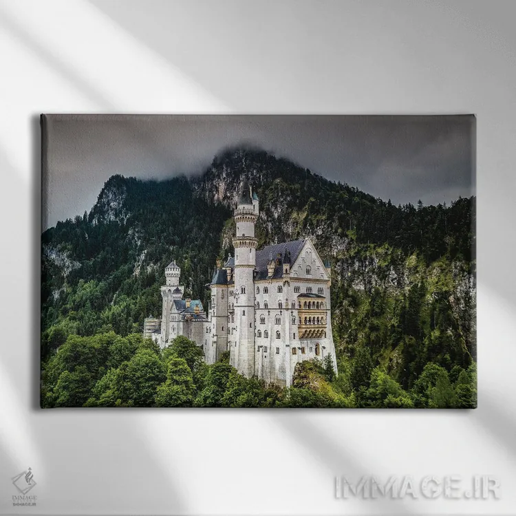 تابلو قلعه نویشوانشتاین آلمان اثر الکس جی پرز - نمای روبهرو روی دیوار