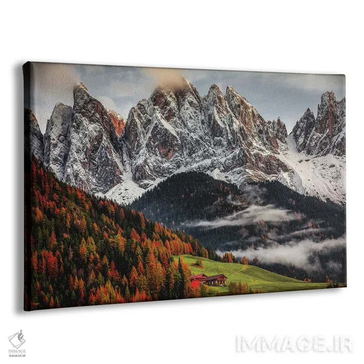 تابلو پاییز کوههای دولومیت ایتالیا (قسمت دوم) اثر الکس جی پرز - نمای پرسپکتیو محصول