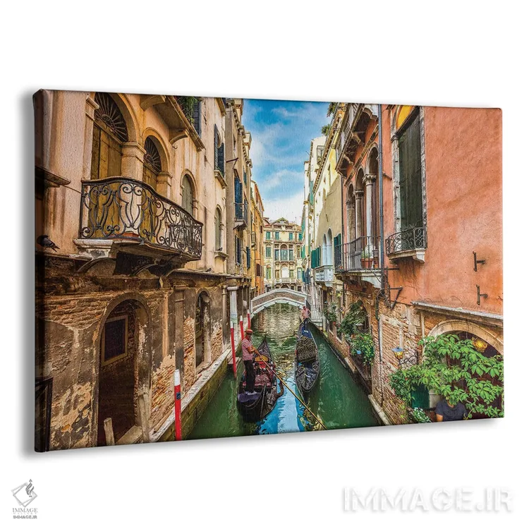 تابلو قایقهای کانال ونیز ایتالیا (قسمت دوم) اثر الکس جی پرز - نمای پرسپکتیو محصول