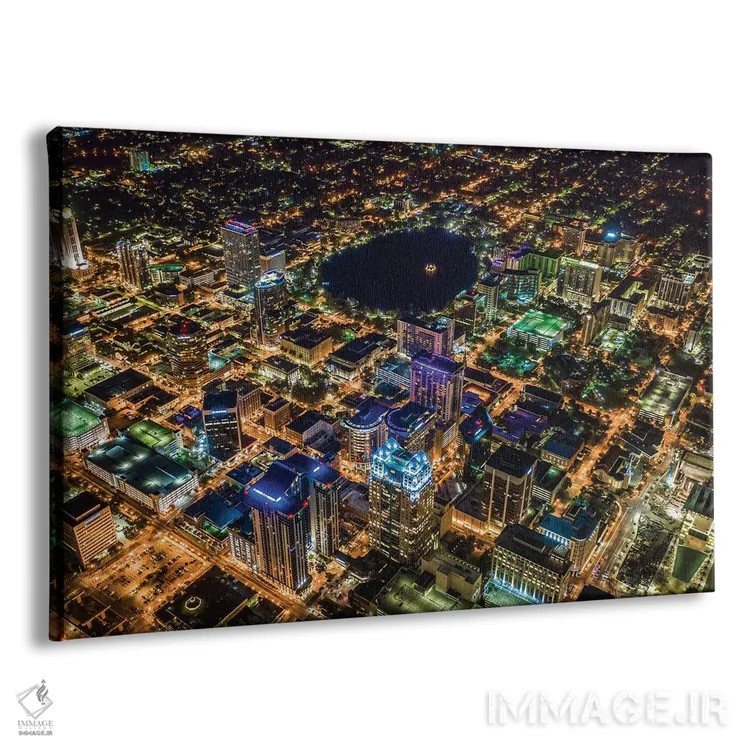 تابلو دریاچه ایولا مرکز اورلاندو فلوریدا از بالا اثر الکس جی پرز - نمای پرسپکتیو محصول