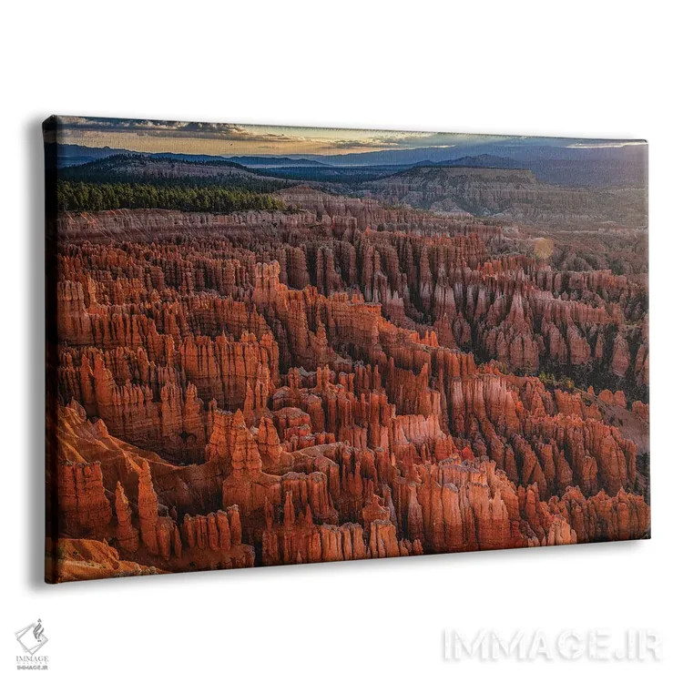 تابلو غروب در پارک ملی برایس کنیون، یوتا (نسخه سوم) اثر الکس جی پرز - نمای پرسپکتیو محصول