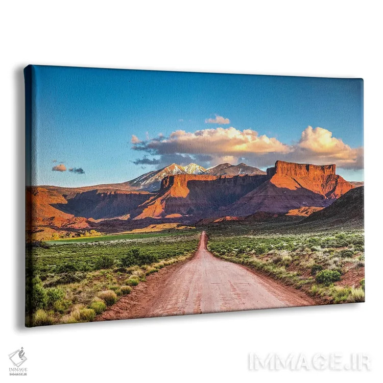 تابلو جاده خاکی میان رشتهکوههای یوتا (۱) اثر الکس جی پرز - نمای پرسپکتیو محصول