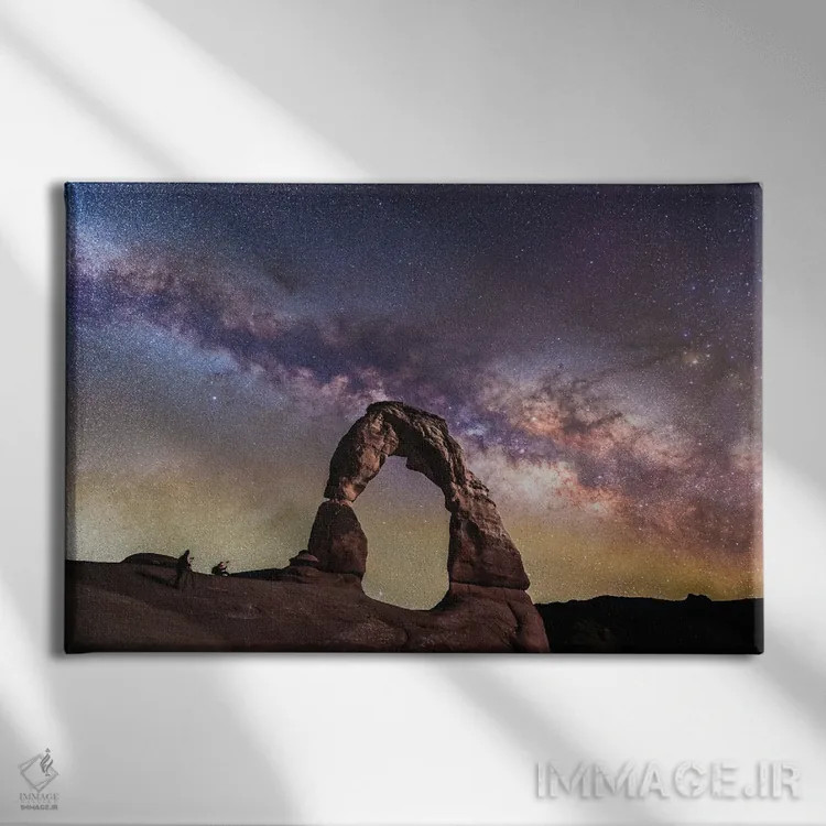 تابلو طاق دلکیت و راه شیری در شب پرستاره یوتا اثر الکس جی پرز - نمای روبهرو روی دیوار