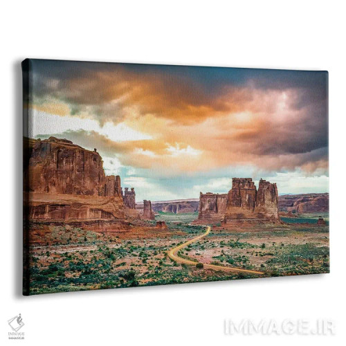 تابلو جاده خاکی میان رشتهکوههای یوتا (۲) اثر الکس جی پرز - نمای پرسپکتیو محصول