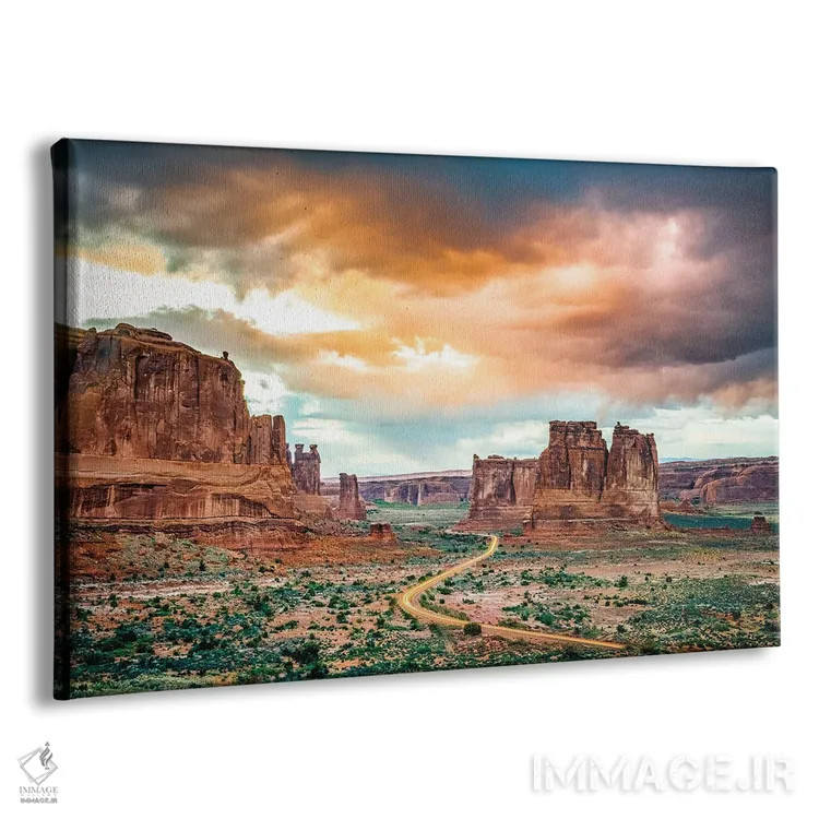 تابلو جاده خاکی میان رشتهکوههای یوتا (۲) اثر الکس جی پرز - نمای پرسپکتیو محصول