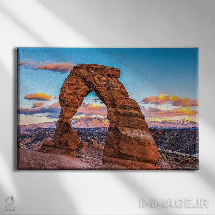 تابلو غروب در طاق دلکیت، یوتا اثر الکس جی پرز - نمای روبهرو روی دیوار