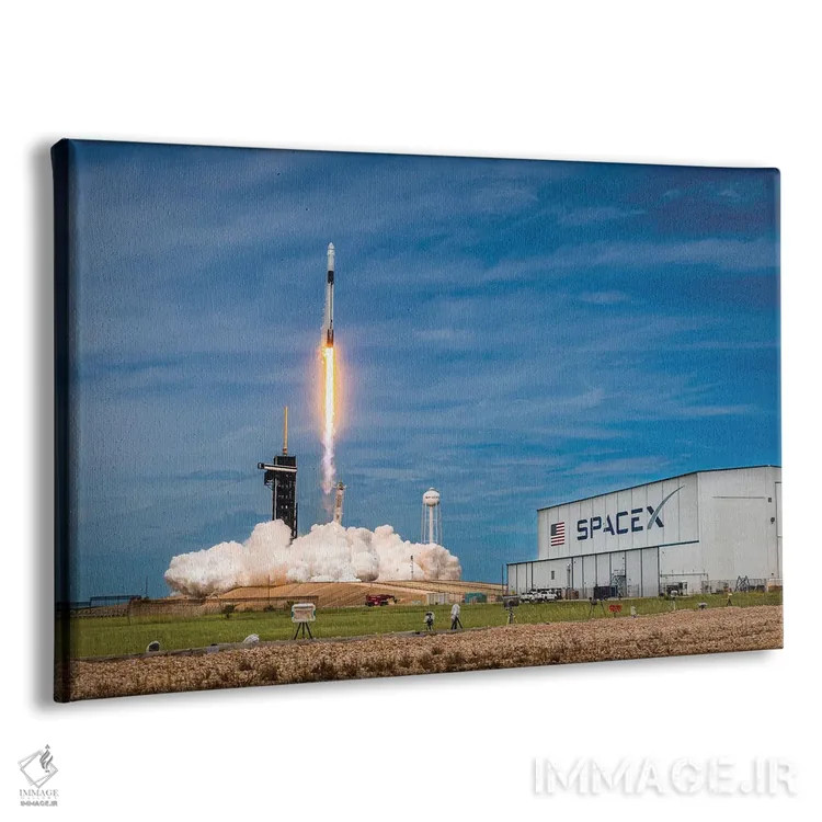 تابلو پرتاب موشک فالکن ۹ اسپیساکس (۳) اثر الکس جی پرز - نمای پرسپکتیو محصول