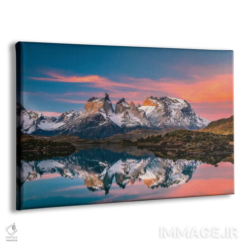 تابلو غروب تماشایی کوهستانی توریس دل پاین، پاتاگونیا، شیلی (۷) اثر الکس جی پرز - نمای پرسپکتیو محصول