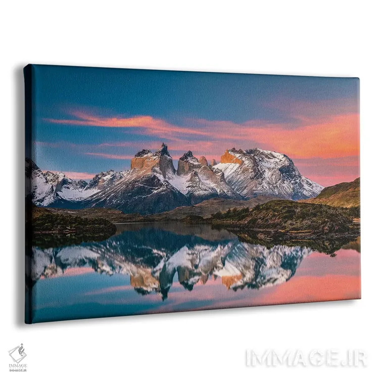 تابلو غروب تماشایی کوهستانی توریس دل پاین، پاتاگونیا، شیلی (۷) اثر الکس جی پرز - نمای پرسپکتیو محصول