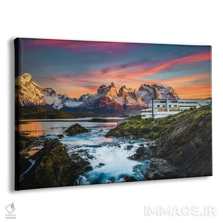 تابلو غروب تماشایی کوهستانی توریس دل پاین، پاتاگونیا، شیلی (۹) اثر الکس جی پرز - نمای پرسپکتیو محصول