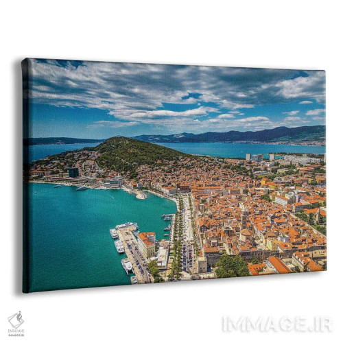 تابلو نمای شهری ساحلی اسپلیت، کرواسی اثر الکس جی پرز - نمای پرسپکتیو محصول