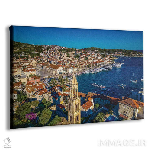 تابلو منظره افقی شهر کوچک هوار، کرواسی اثر الکس جی پرز - نمای پرسپکتیو محصول