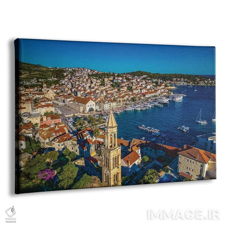 تابلو منظره افقی شهر کوچک هوار، کرواسی اثر الکس جی پرز - نمای پرسپکتیو محصول