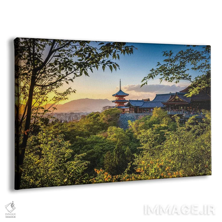 تابلو Japan I,غروب آفتاب در معبد کیومیزو-درا، کیوتو، ژاپن (۱) اثر الکس جی پرز - نمای پرسپکتیو محصول