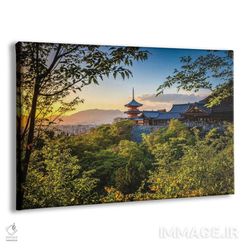 تابلو Japan I,غروب آفتاب در معبد کیومیزو-درا، کیوتو، ژاپن (۱) اثر الکس جی پرز - نمای پرسپکتیو محصول