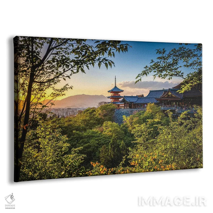 تابلو Japan I,غروب آفتاب در معبد کیومیزو-درا، کیوتو، ژاپن (۱) اثر الکس جی پرز - نمای پرسپکتیو محصول