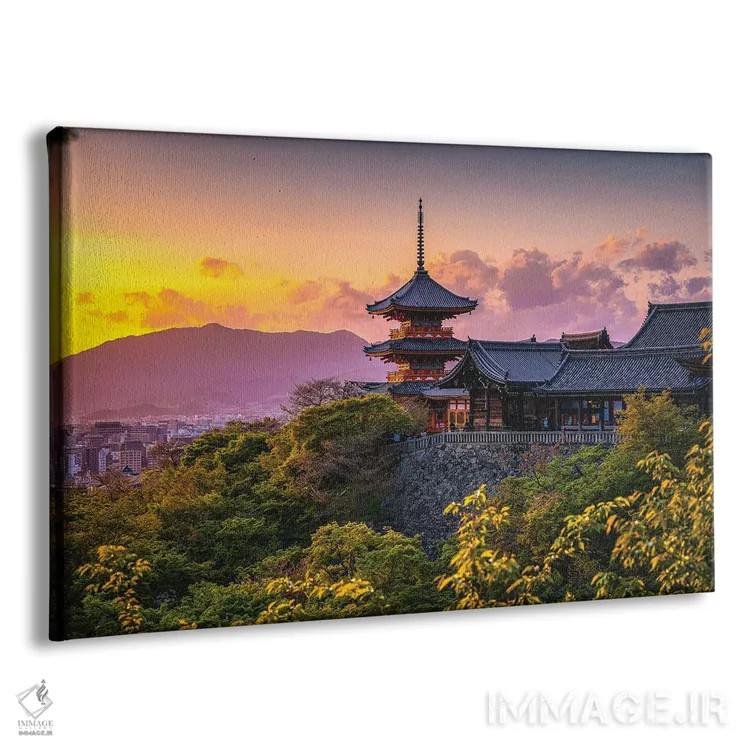 تابلو Japan II,غروب آفتاب در معبد کیومیزو-درا، کیوتو، ژاپن (۲) اثر الکس جی پرز - نمای پرسپکتیو محصول