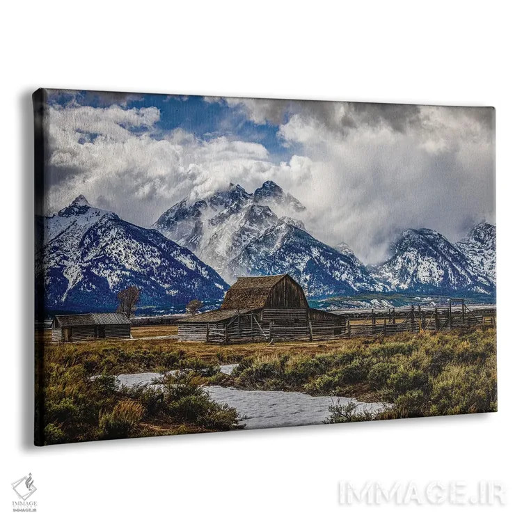 تابلو انبار کشاورزی کوههای بزرگ تیتون (۱) اثر الکس جی پرز - نمای پرسپکتیو محصول