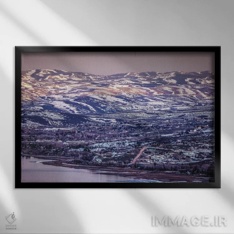 تابلو چشمانداز دریاچه خرس (Bear Lake) اثر الکس جی پرز - نمای قابدار مشکی