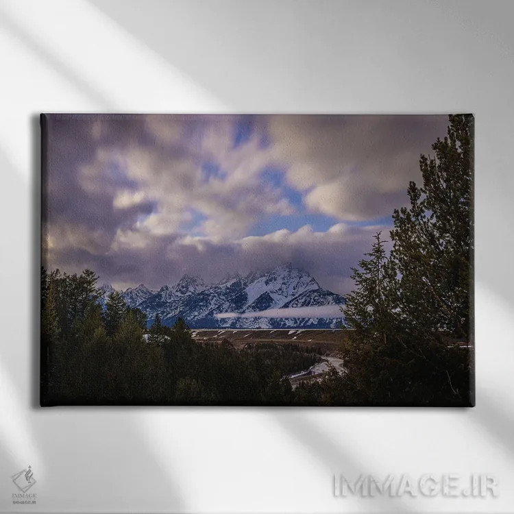 تابلو رشتهکوههای بزرگ تیتون (۱) اثر الکس جی پرز - نمای روبهرو روی دیوار