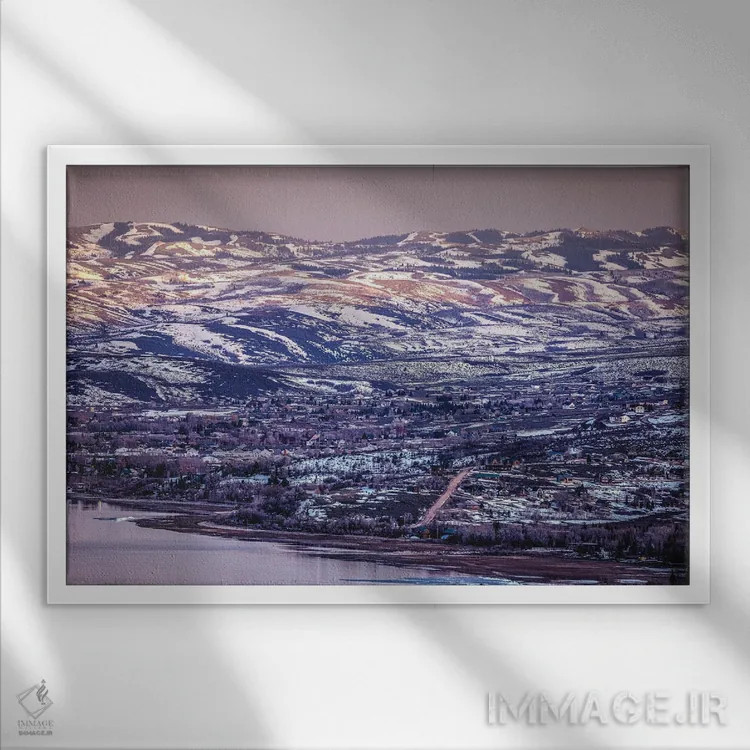 تابلو چشمانداز دریاچه خرس (Bear Lake) اثر الکس جی پرز - نمای قابدار سفید