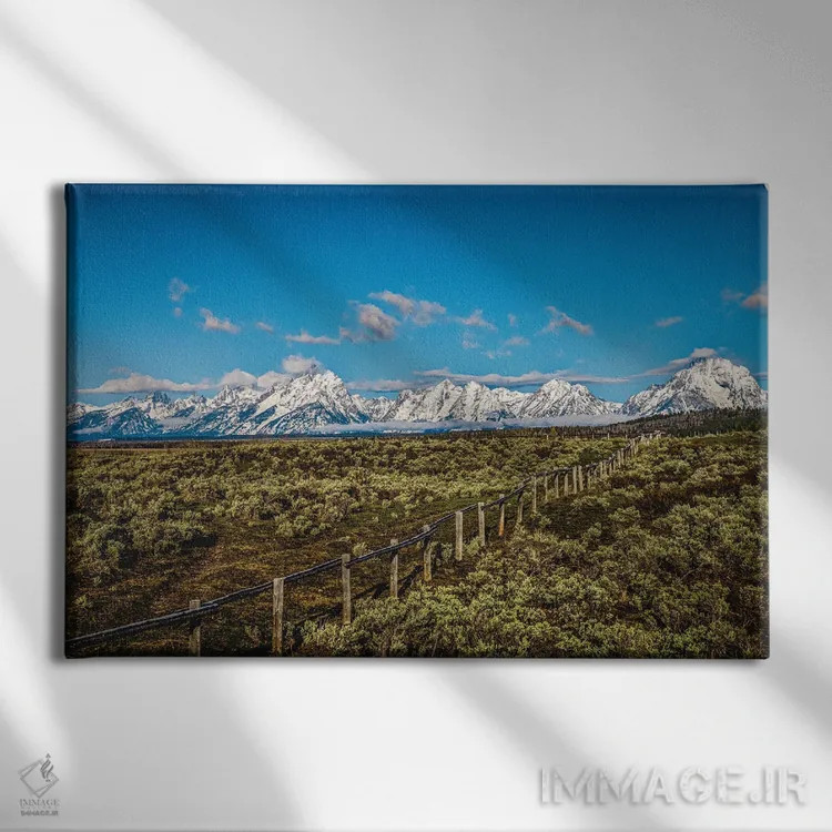 تابلو رشتهکوههای بزرگ تیتون (۴) اثر الکس جی پرز - نمای روبهرو روی دیوار
